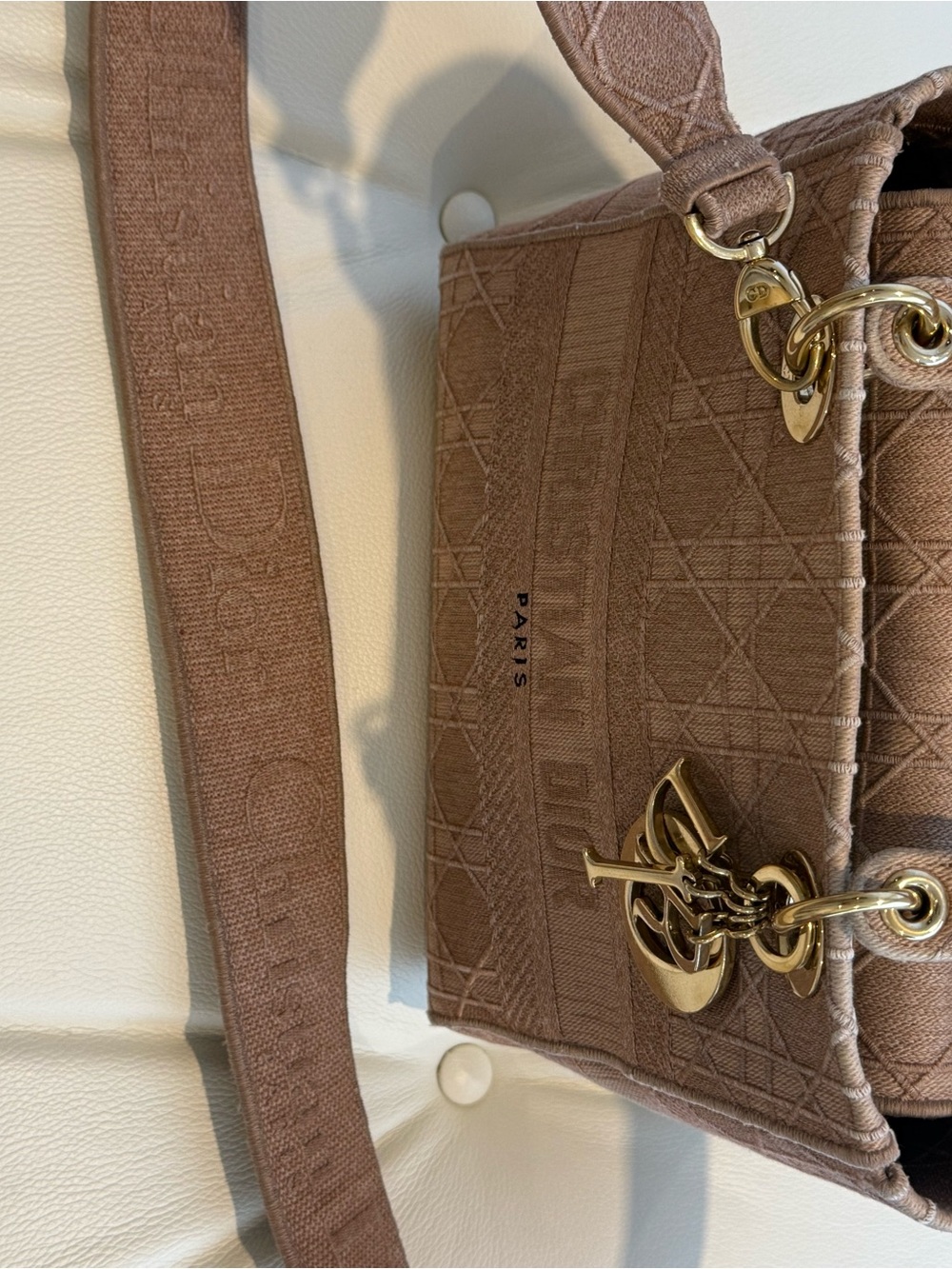 Dior Lady Dior Tote in Dusty Pink with Gold Hardware - Picture 5 of 15
